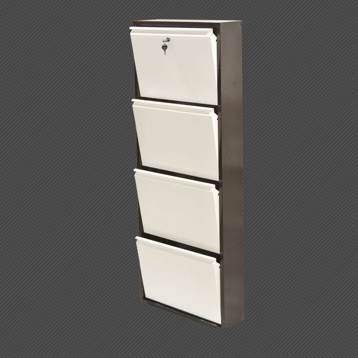 Hanah Home Garda 4 Armario para Zapatos Marrón y Crema